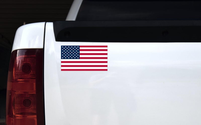 StickerTalk Proportional USA Flag Vinyl Sticker, 7 inches by 3.8 inches - Image 1
